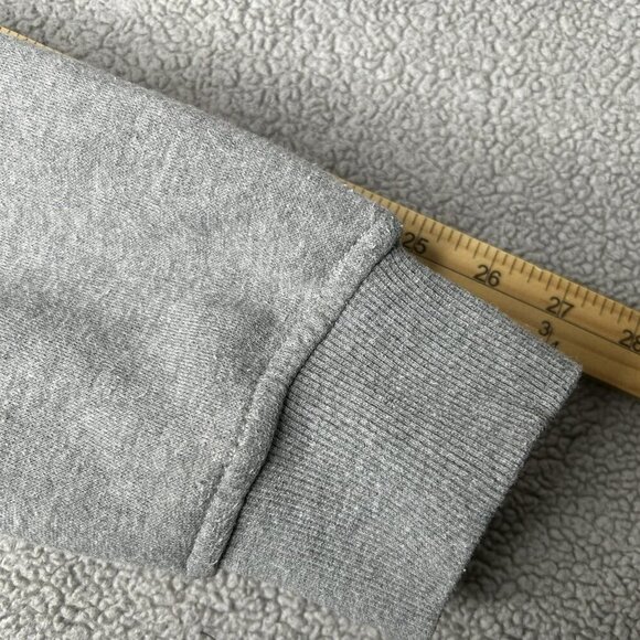 O'Neill Hoodie Mens Extra Large Y2K Gray Sherpa Lined Zip Up Jacket Spell Out - Picture 13 of 15